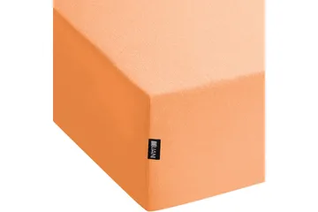 Laken med strikk Janbu Oransje, 140x200 cm - Oransje, 140x200 cm - Tekstiler & tepper - Sengetøy - Laken - Dra på laken