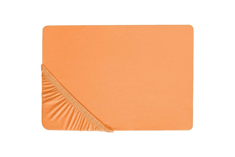 Laken med strikk Janbu Oransje, 90x200 cm - Oransje, 90x200 cm - Tekstiler & tepper - Sengetøy - Laken - Dra på laken
