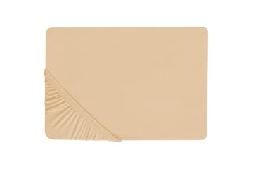 Laken med strikk Janbu Sandbeige, 160x200 cm