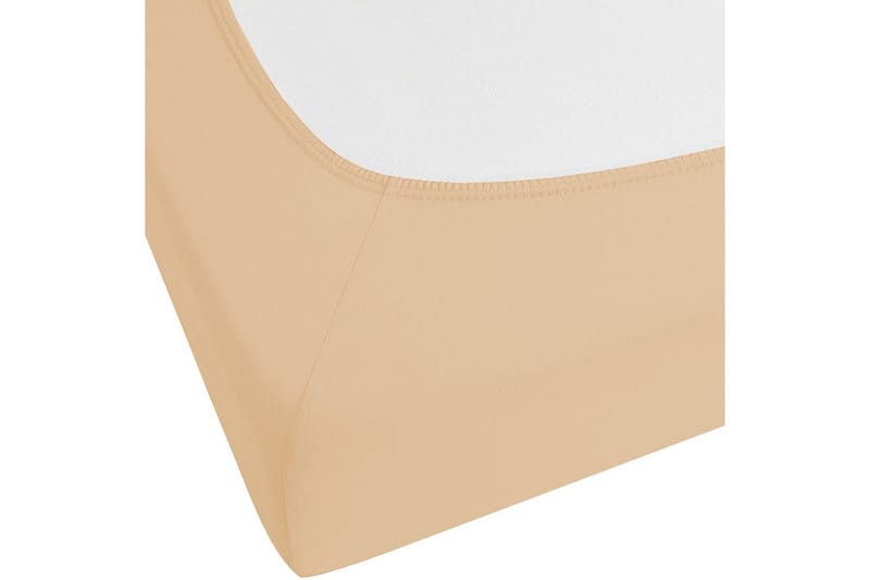Laken med strikk Janbu Sandbeige, 180x200 cm - Sandbeige, 180x200 cm - Tekstiler & tepper - Sengetøy - Laken - Dra på laken