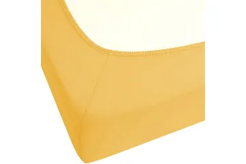 Laken med strikk Janbu Sennepsgul, 140x200 cm - Sennepsgul, 140x200 cm - Tekstiler & tepper - Sengetøy - Laken - Dra på laken