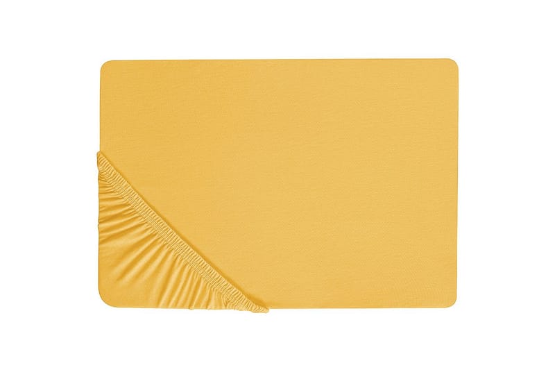 Laken med strikk Janbu Sennepsgul, 180x200 cm, Sennepsgul, 180x200 cm