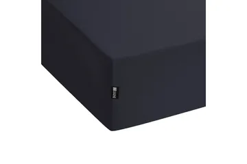 Laken med strikk Janbu Svart, 140x200 cm - Svart, 140x200 cm - Tekstiler & tepper - Sengetøy - Laken - Dra på laken