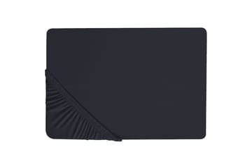 Laken med strikk Janbu Svart, 140x200 cm