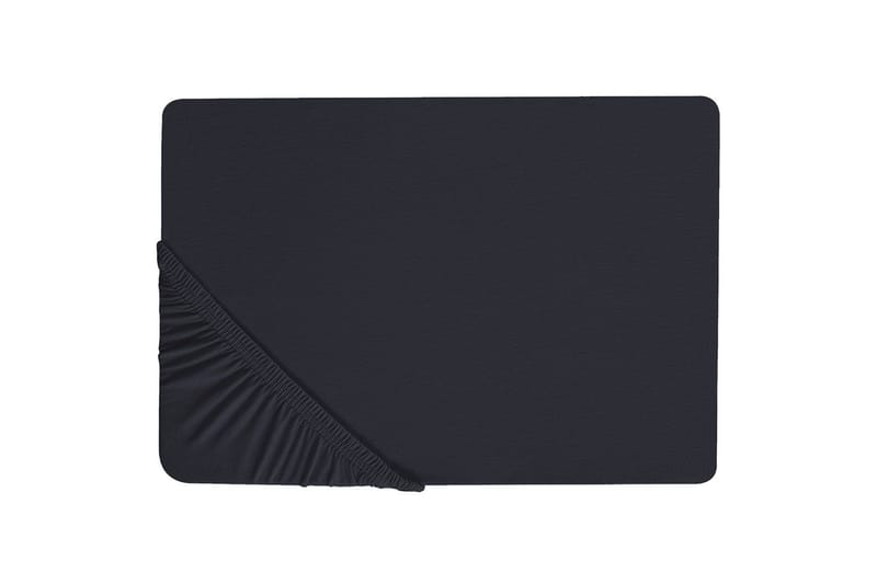 Laken med strikk Janbu Svart, 140x200 cm - Svart, 140x200 cm - Tekstiler & tepper - Sengetøy - Laken - Dra på laken