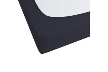 Laken med strikk Janbu Svart, 160x200 cm - Svart, 160x200 cm - Tekstiler & tepper - Sengetøy - Laken - Dra på laken