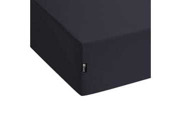 Laken med strikk Janbu Svart, 160x200 cm - Svart, 160x200 cm - Tekstiler & tepper - Sengetøy - Laken - Dra på laken