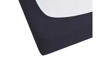 Laken med strikk Janbu Svart, 200x200 cm - Svart, 200x200 cm - Tekstiler & tepper - Sengetøy - Laken - Dra på laken