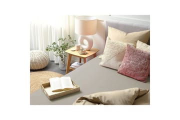 Laken med strikk Janbu Taupe, 140x200 cm - Taupe, 140x200 cm - Tekstiler & tepper - Sengetøy - Laken - Dra på laken