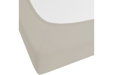 Laken med strikk Janbu Taupe, 140x200 cm - Taupe, 140x200 cm - Tekstiler & tepper - Sengetøy - Laken - Dra på laken