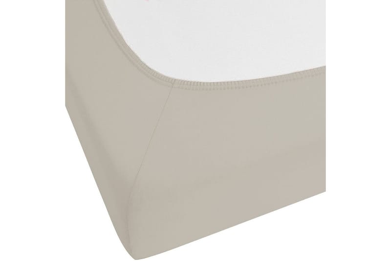 Laken med strikk Janbu Taupe, 140x200 cm - Taupe, 140x200 cm - Tekstiler & tepper - Sengetøy - Laken - Dra på laken