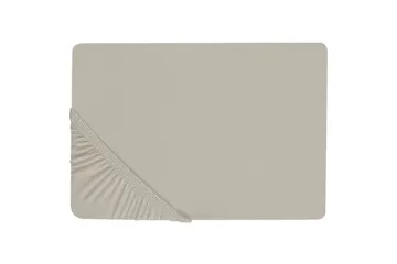 Laken med strikk Janbu Taupe, 140x200 cm