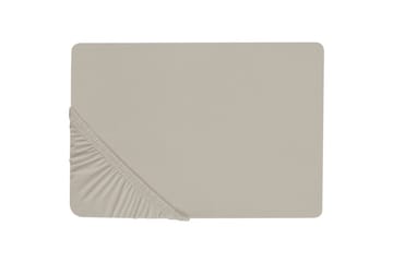 Laken med strikk Janbu Taupe, 160x200 cm