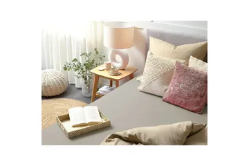 Laken med strikk Janbu Taupe, 200x200 cm - Taupe, 200x200 cm - Tekstiler & tepper - Sengetøy - Laken - Dra på laken