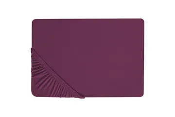 Laken med strikk Janbu Vinrød, 140x200 cm