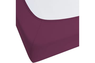 Laken med strikk Janbu Vinrød, 160x200 cm - Vinrød, 160x200 cm - Tekstiler & tepper - Sengetøy - Laken - Dra på laken