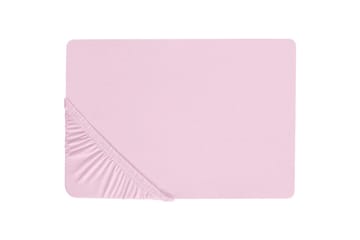 Laken med strikk Janbu Pastellrosa, 200x200 cm