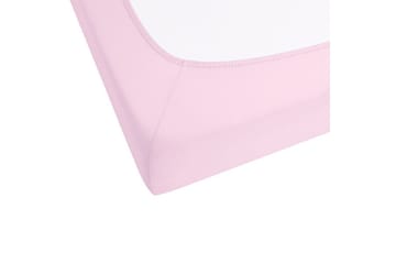 Laken med strikk Janbu Pastellrosa, 180x200 cm - Pastellrosa, 180x200 cm - Tekstiler & tepper - Sengetøy - Laken - Dra på laken