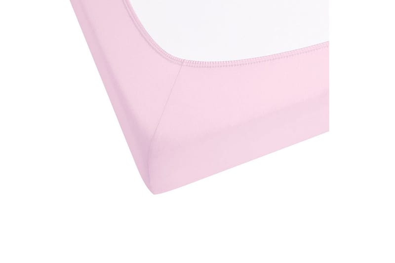 Laken med strikk Janbu Pastellrosa, 180x200 cm - Pastellrosa, 180x200 cm - Tekstiler & tepper - Sengetøy - Laken - Dra på laken