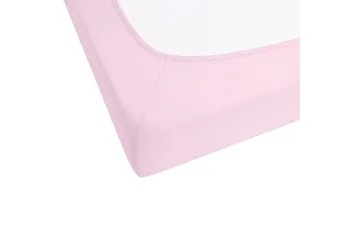 Laken med strikk Janbu Pastellrosa, 180x200 cm - Pastellrosa, 180x200 cm - Tekstiler & tepper - Sengetøy - Laken - Dra på laken