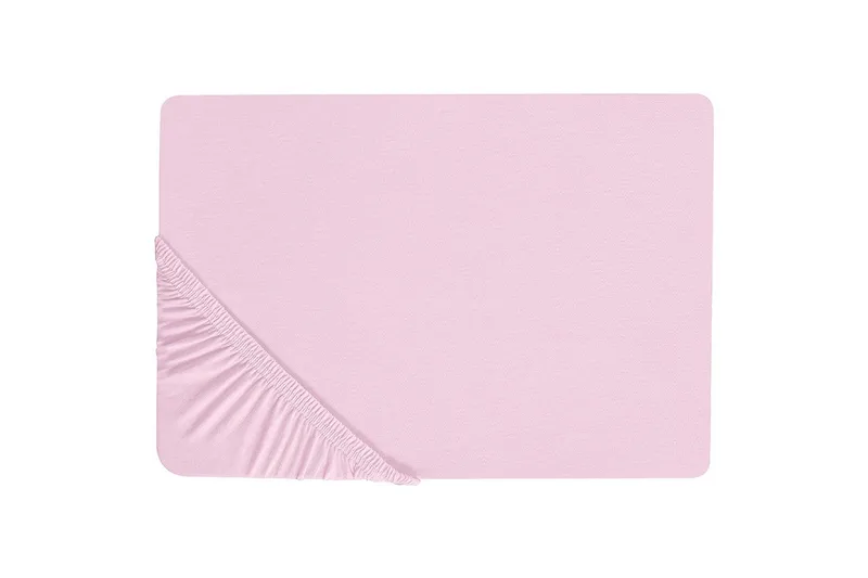 Laken med strikk Janbu Pastellrosa, 180x200 cm, Pastellrosa, 180x200 cm