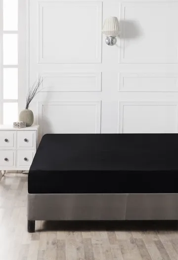 Manchan formsyd laken 140x190 cm - Svart - Tekstiler & tepper - Sengetøy - Laken - Dra på laken