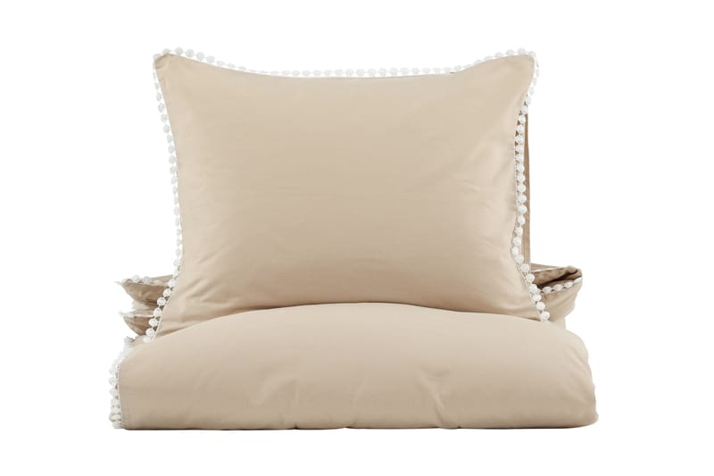 Livia Sengetøysett 2-Deler 150x200/50x60 cm, Beige/Hvid