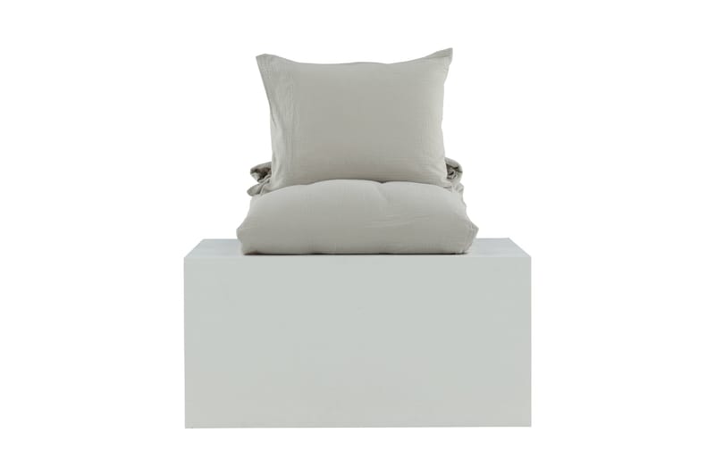 Mila Sengetøysett 2-Deler 150x200/50x60 cm - Lysegrå - Tekstiler & tepper - Sengetøy