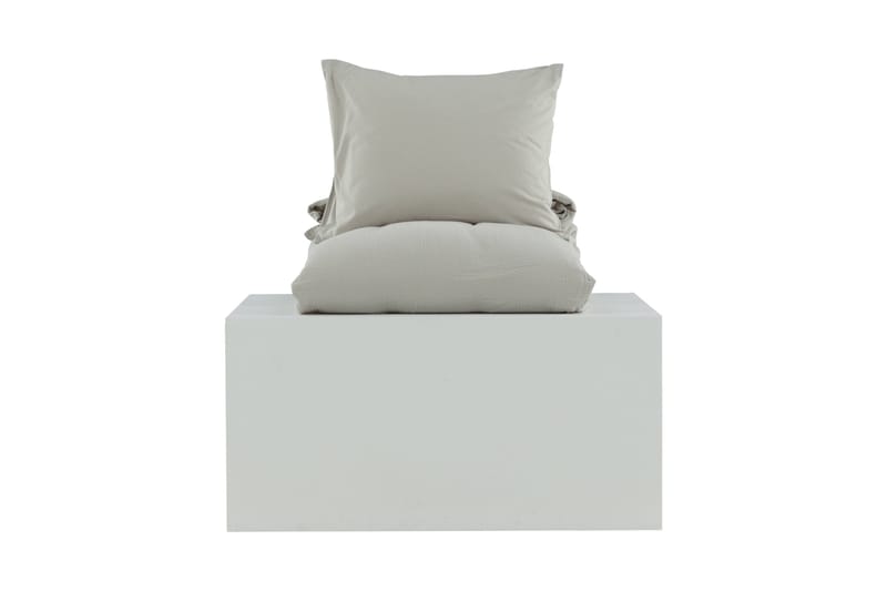 Mila Sengetøysett 2-Deler 150x200/50x60 cm - Lysegrå - Tekstiler & tepper - Sengetøy