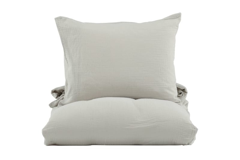 Mila Sengetøysett 2-Deler 150x200/50x60 cm - Lysegrå - Tekstiler & tepper - Sengetøy