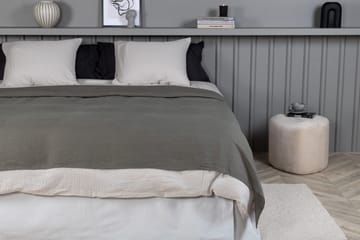 Milo Sengeteppe 260x260 cm - Lysegrå - Tekstiler & tepper - Sengetøy