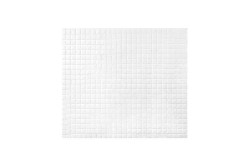 Pledd 220 x 240 cm JANNU - Hvit - Tekstiler & tepper - Sengetøy