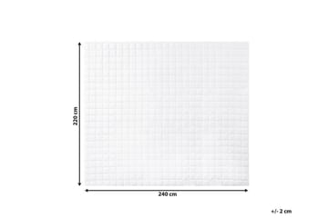 Pledd 220 x 240 cm JANNU - Hvit - Tekstiler & tepper - Sengetøy