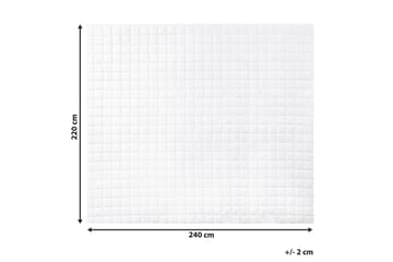 Pledd 220 x 240 cm JANNU - Hvit - Tekstiler & tepper - Sengetøy