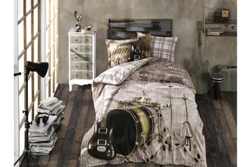 Sengetøy Hobby Enkelt 3-deler Poplin - Hvit|Brun|Svart|Beige - Tekstiler & tepper - Sengetøy - Sengesett