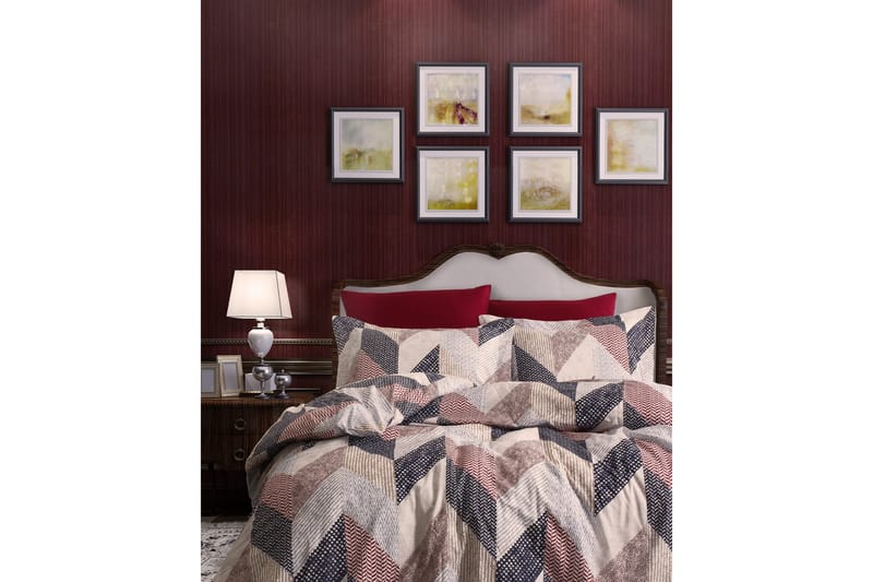 Sengetøy Türkiz Dobbelt 4-deler Ranforce, Krem|Brun|Beige