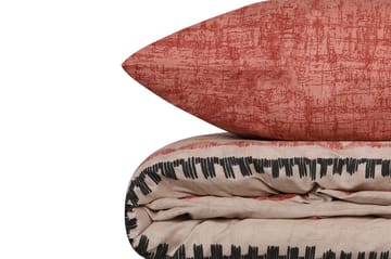 Botswana sengesett 140x200 cm - Teglrød Gul Hvit Svart - Tekstiler & tepper - Sengetøy - Sengesett