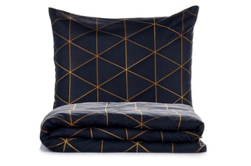 Branlor sengesett 140x200 cm - Veta Gull Svart - Tekstiler & tepper - Sengetøy - Sengesett