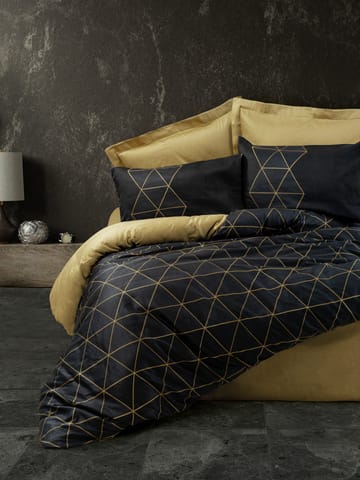 Branlor sengesett 240x220 cm - Gull og Svart - Tekstiler & tepper - Sengetøy - Sengesett