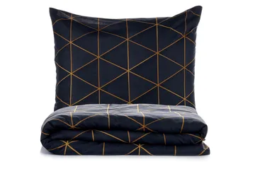 Branlor sengesett 240x220 cm - Gull og Svart - Tekstiler & tepper - Sengetøy - Sengesett - Dynetrekksett dobbeltseng