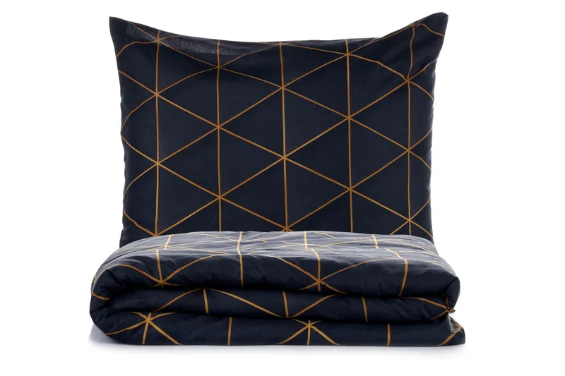 Branlor sengesett 240x220 cm, Gull og Svart