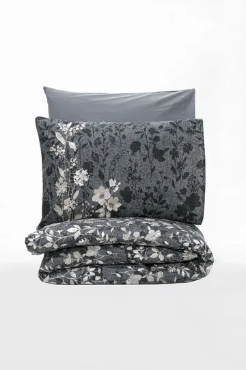 Bravenor sengesett 240x220 cm - Antrasitt - Tekstiler & tepper - Sengetøy - Sengesett - Dynetrekksett dobbeltseng