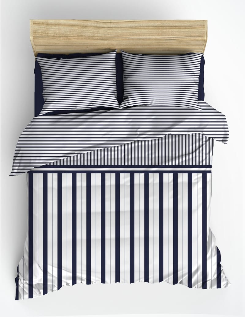 Coonabara sengesett 240x220 cm - Mørk blå - Tekstiler & tepper - Sengetøy - Sengesett - Dynetrekksett dobbeltseng