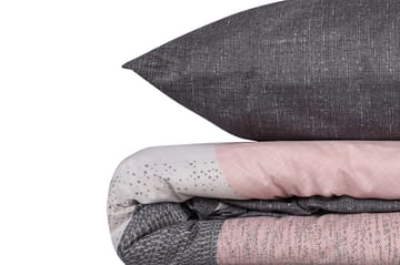 Dilsah sengesett 140x200 cm - Grå Rosa Hvit - Tekstiler & tepper - Sengetøy - Sengesett