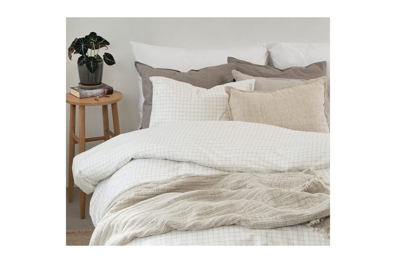 Dynetrekk 2-dels sett Birger Flanell Offwhite - Offwhite - Tekstiler & tepper - Sengetøy