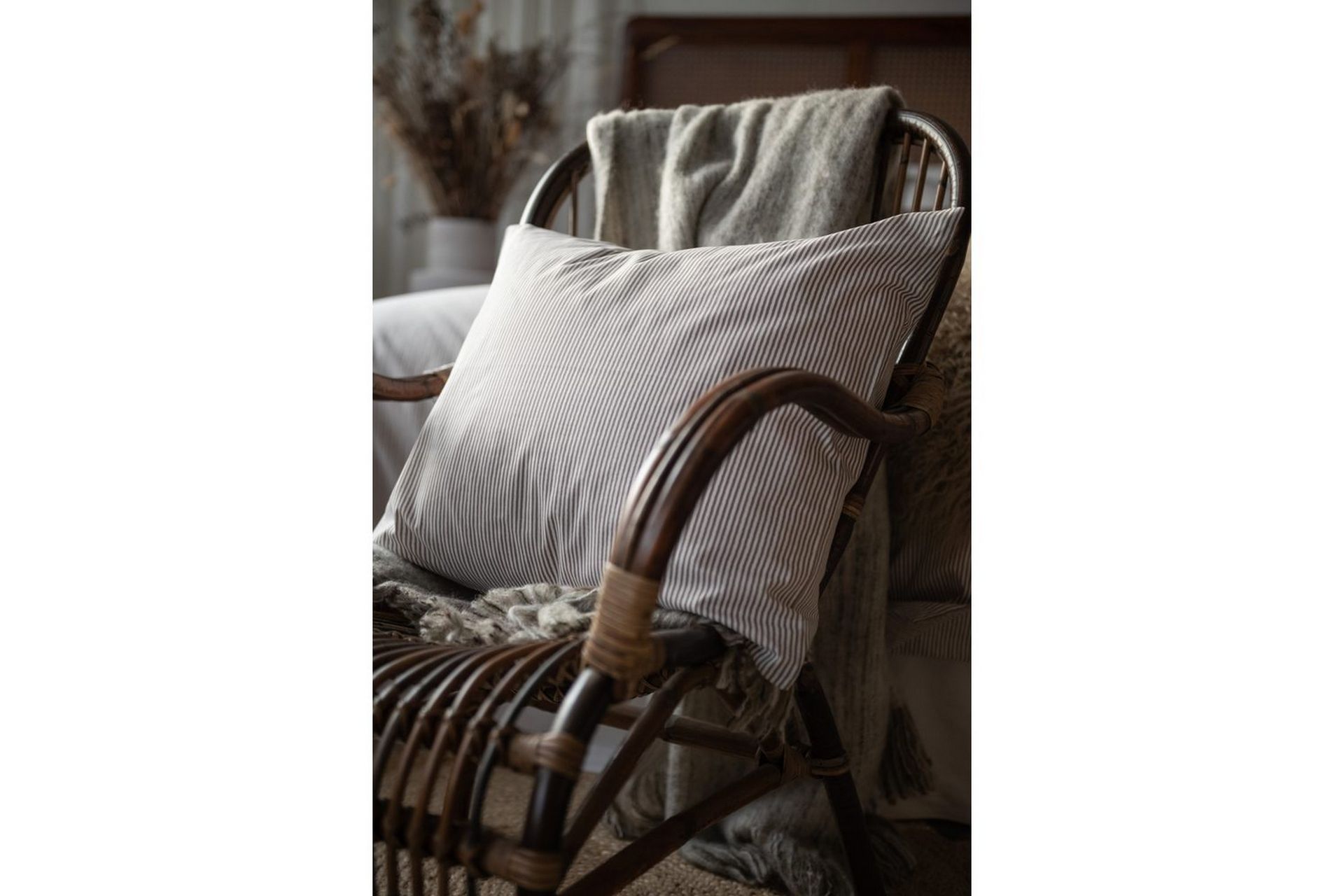 Dynetrekk 2-dels sett Thelma Stripe Brun - Brun - Tekstiler & tepper - Sengetøy - Sengesett