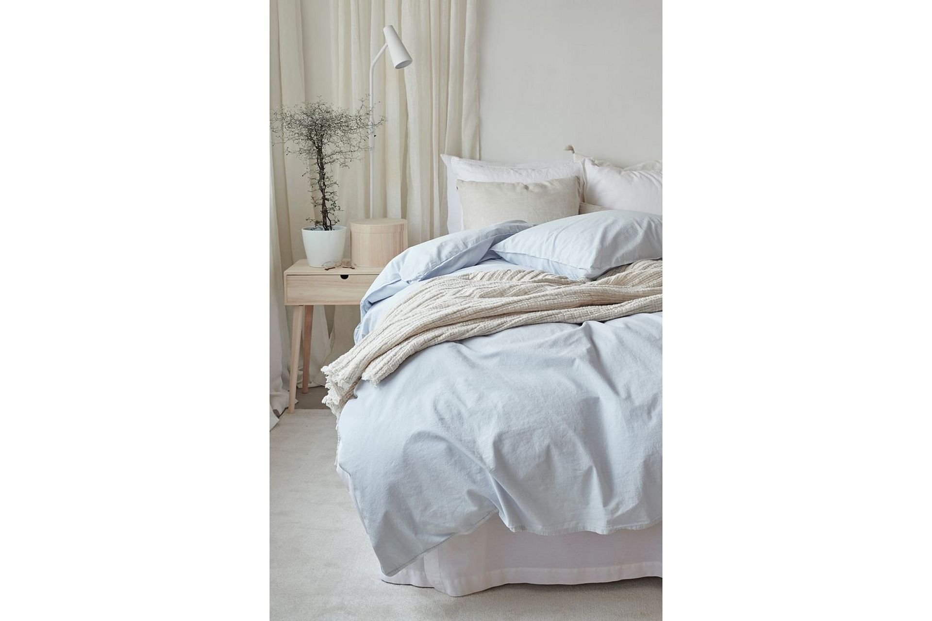 Dynetrekksett Dobbeltseng 3-Dels Humble - Blå - Tekstiler & tepper - Sengetøy - Sengesett