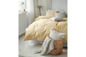 Dynetrekksett Dobbeltseng 3-Dels Humble - Gul - Tekstiler & tepper - Sengetøy - Sengesett