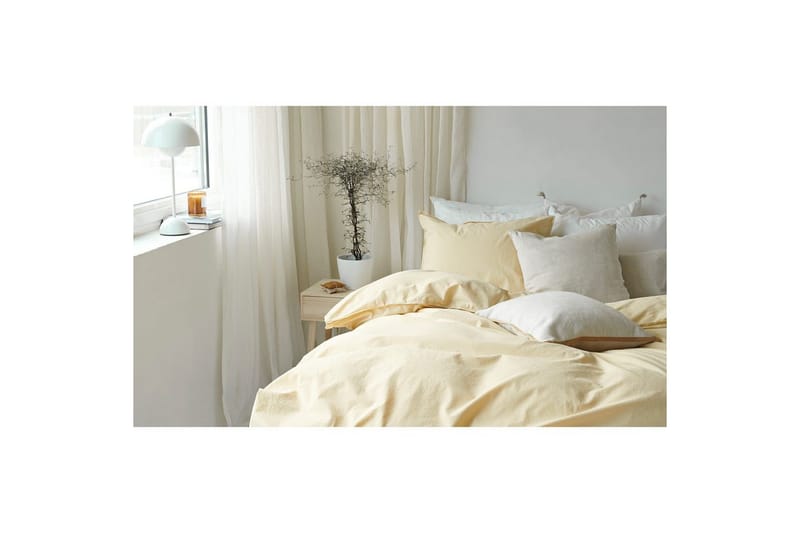 Dynetrekksett Dobbeltseng 3-Dels Humble - Gul - Tekstiler & tepper - Sengetøy - Sengesett