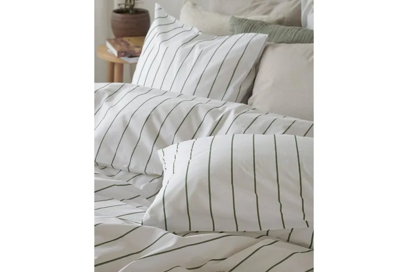 Dynetrekksett Dobbeltseng 3-Dels Saga - Grønn - Tekstiler & tepper - Sengetøy - Sengesett